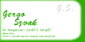 gergo szvak business card